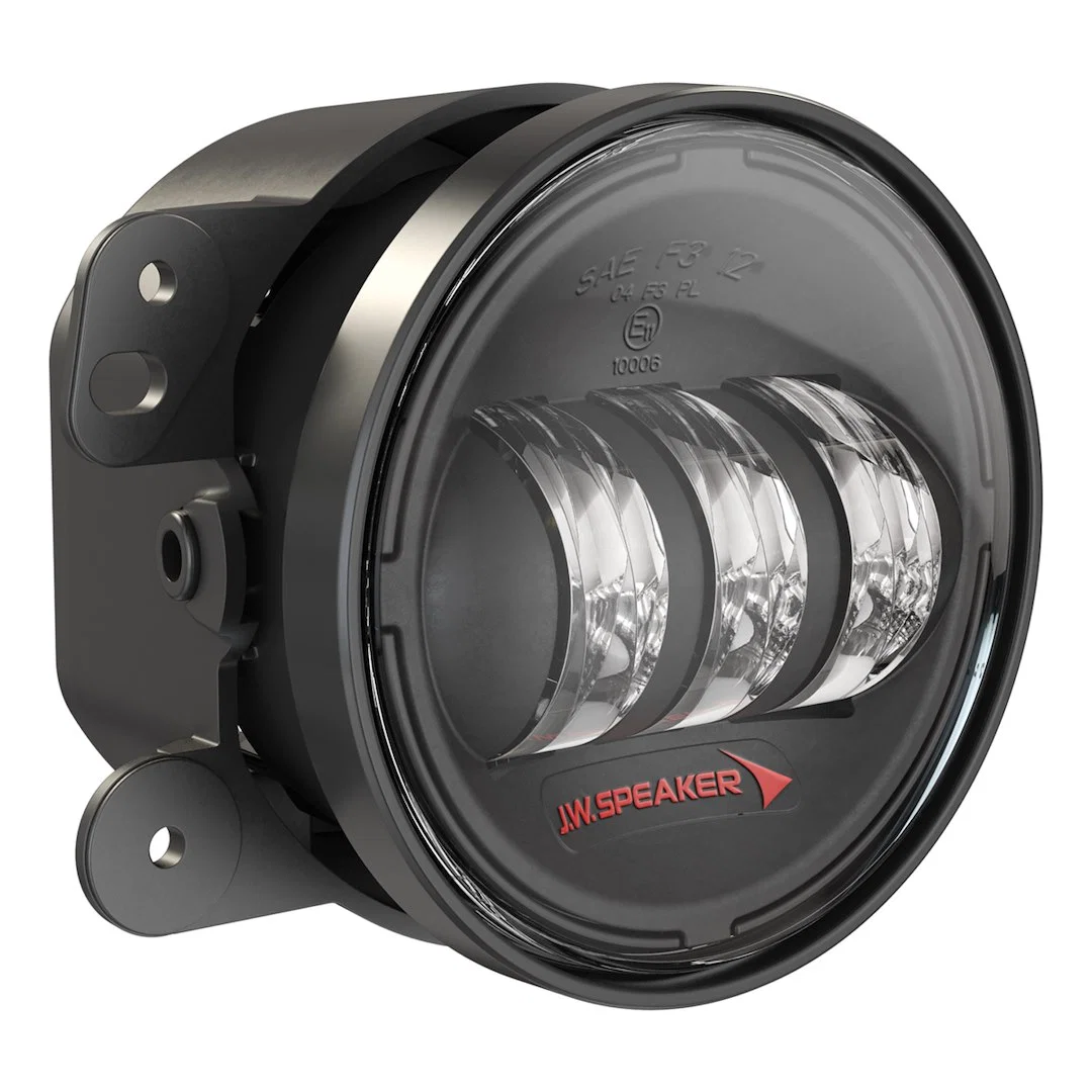 0554573 – JW SPEAKER Driving/ Fog Light, LED Bulb 4 Inch Round 1.6 AMP Fog Beam 1080 Raw Lumens Clear Polycarbonate L...